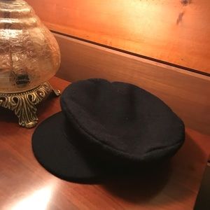 Ireland Made Dark Navy Blue Wool Skipper Cap, Unisex